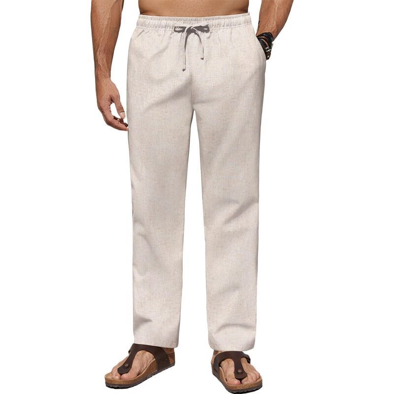 クーファンディ レディース ボトムス カジュアルパンツ リネン COOFANDY Men Casualinen Pants Lightweight Summer Beach Pant Loose Fi