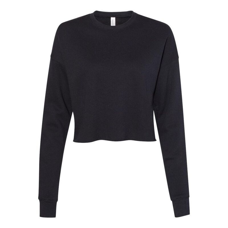 ベラキャンバス レディース アウター ニット・セーター フリース BellaCanvas Bella Canvas Women s Crop Crew Fleece Black ブラック