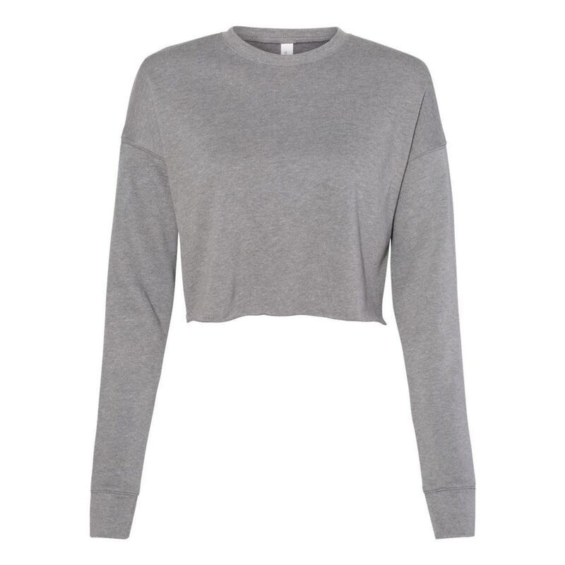 ベラキャンバス レディース アウター ニット・セーター フリース BellaCanvas Bella Canvas Women s Crop Crew Fleece Deep Heather ヘザー