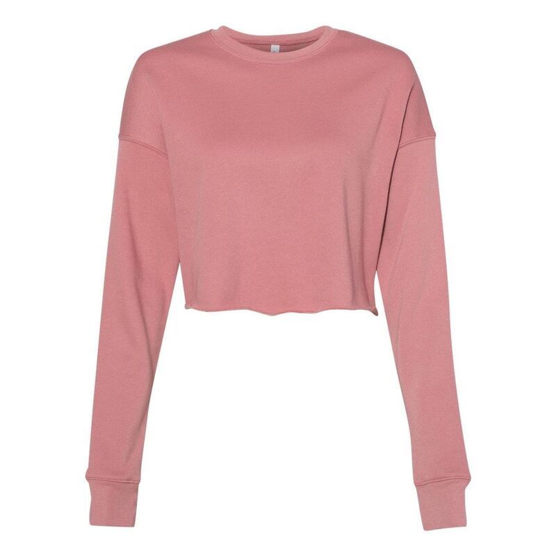 ベラキャンバス レディース アウター ニット・セーター フリース BellaCanvas Bella Canvas Women s Crop Crew Fleece Mauve