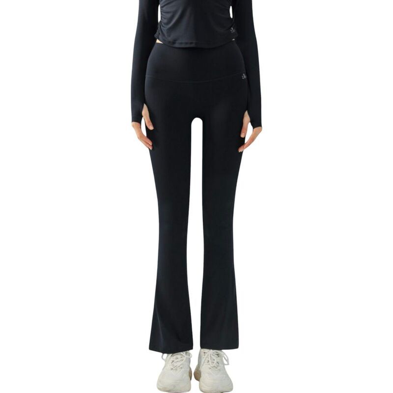 アンナカシ レディース ボトムス カジュアルパンツ ハイウエスト レギンス AnnaKaci Womens High Waist Flare Leggings with Stretch Fit Bla