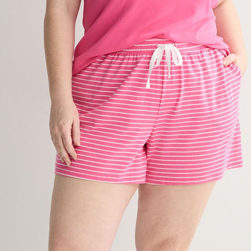 ソノマ レディース アンダーウェア ナイトウェア プラスサイズ コットン Plusize Sonoma Goods For Life Cotton Modal Sleep Short Pink Whi