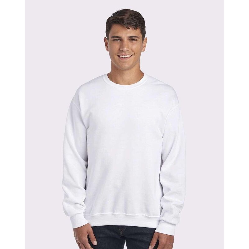 ジャージーズ レディース アウター ニット・セーター クルーネック スウェット シャツ JERZEES Plainublend Crewneck Sweatshirt White ホワイト