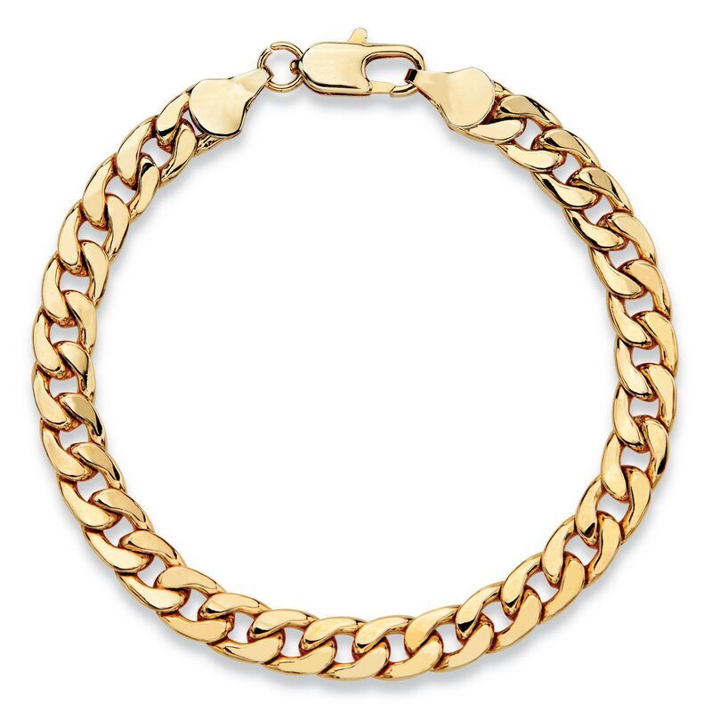 パームビーチジュエリー レディース アクセサリー ブレスレット・バングル・アンクレット PalmBeach Jewelry Mens Gold IonPlated CurbLink Classic B