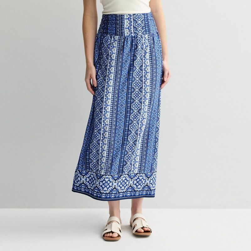 アプトナイン レディース ボトムスカート Womens Apt 9 Pull On Skirt Blue Print ブルー