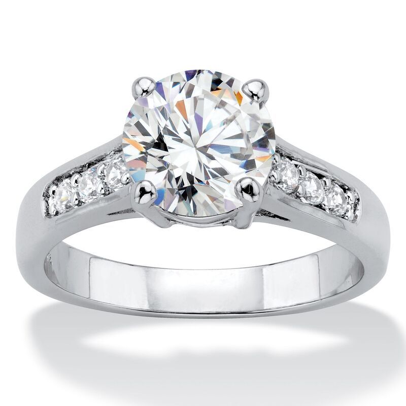 パームビーチジュエリー レディース アクセサリー リング PalmBeach Jewelry 220 TCW Round Cubic Zirconia Silvertonengagement Anni