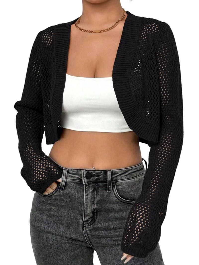 ファンジュライ レディース アウター ニット・セーター カーディガン FUNJULY Womens Bolero Shrug Summer Cardigan Open Front Sweater Bl