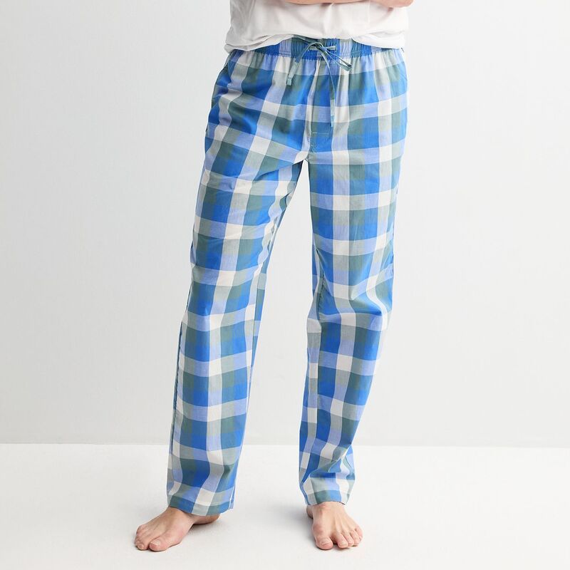 ソノマ レディース アンダーウェア ナイトウェア パンツ Mensonoma Goods For Life Woven Pajama Pants Green Blue Box Check ブルー