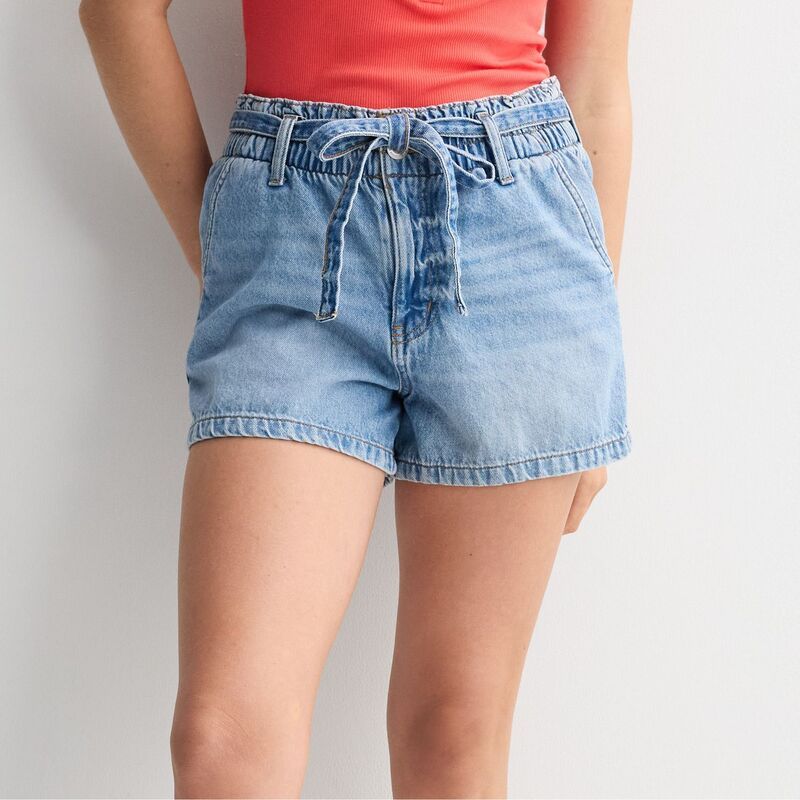 エスオー レディース ボトムス ハーフパンツ・ショーツ ショートパンツ Juniors SO High Rise Belted Paperbag Waist Shorts Medium