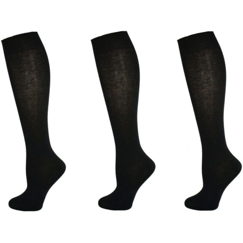 ウェアシエラ レディース アンダーウェア 靴下 コットン ニット WEAR SIERRA Classic Flat Knit Combed Cotton Knee High Socks 3 Pair