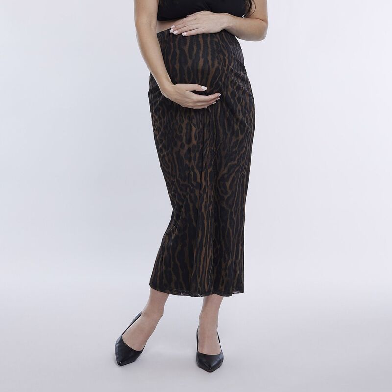 マザーフッド レディース ボトムスカート マタニティ マキシ Maternity Motherhood Maxi Skirt Animal Mesh アニマル