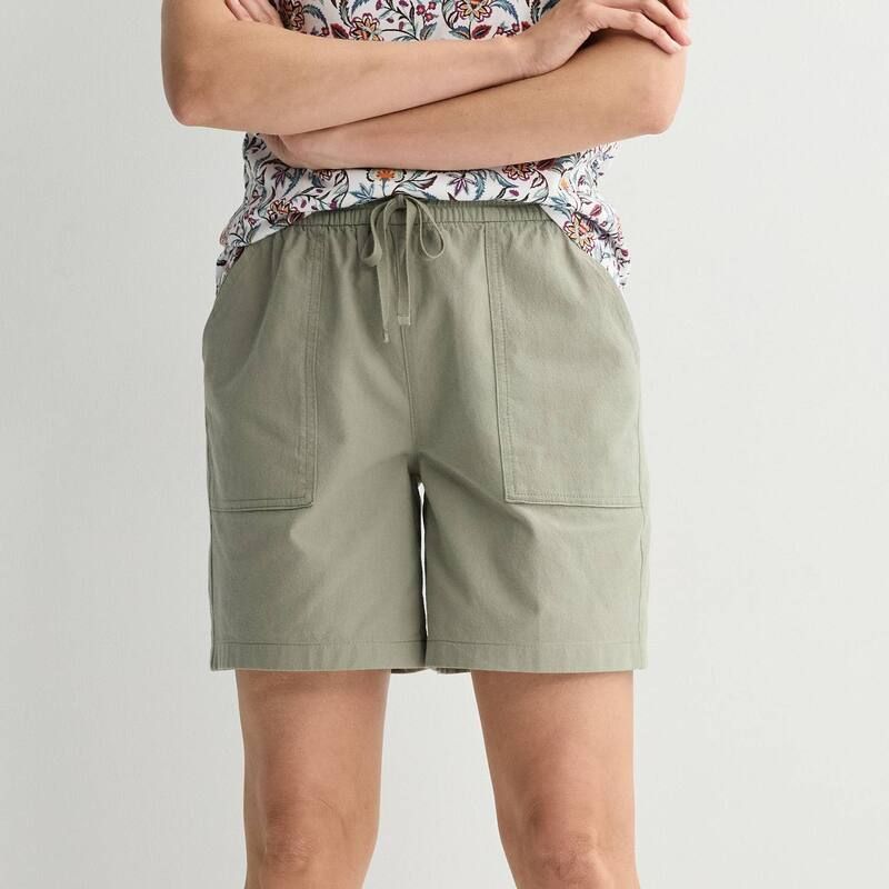 クロフト＆バロー レディース ボトムス ハーフパンツ・ショーツ ショートパンツ Womens Croft Barrow Lightweightextured Shorts Kade Green グリー
