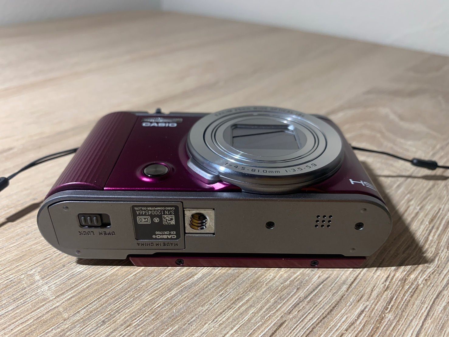 1396 Casio EXILIM EX-ZR1700 ワインレッド デジカメ 動作確認済み【コ