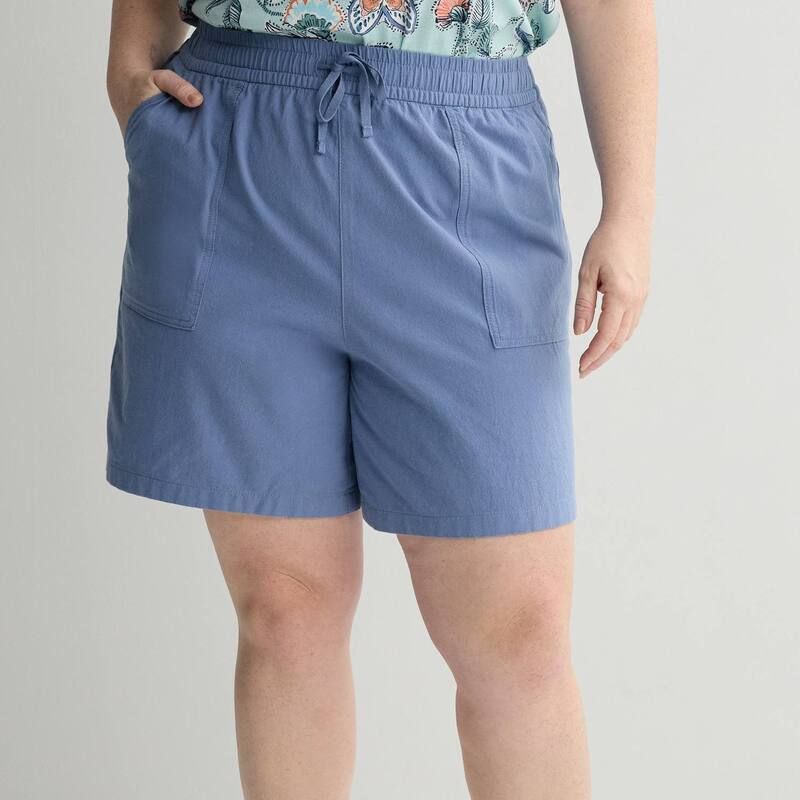 クロフト＆バロー レディース ボトムス ハーフパンツ・ショーツ プラスサイズ ショートパンツ Plusize Croft Barrow Lightweightextured Shorts Brandy