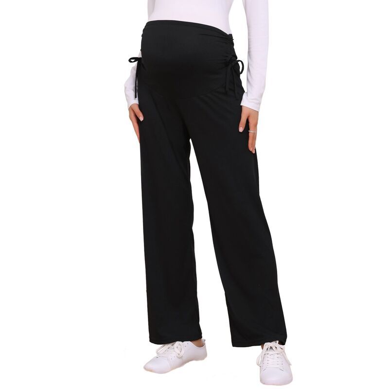 インスパイア シック レディース ボトムス カジュアルパンツ ワイドレッグ リブ ニット マタニティ INSPIRE CHIC Womens Maternity Pants Ribbed Knit P