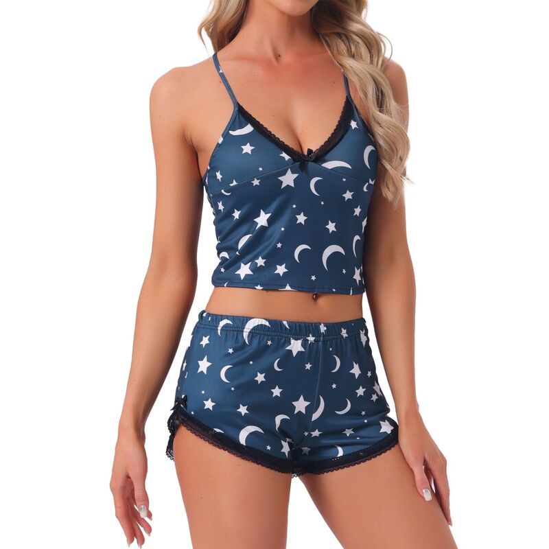 インスパイア シック レディース アンダーウェア ナイトウェア ショートパンツ INSPIRE CHIC Womens Pajama Set Soft Cami Top and Shorts Loun