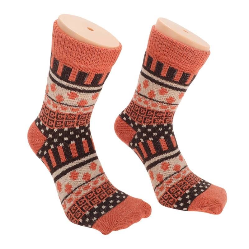 ユニークバーゲンズ レディース アンダーウェア 靴下 Unique Bargains Womens Retro Dotted Winter Warm Socks Multicolor 5 Pair M