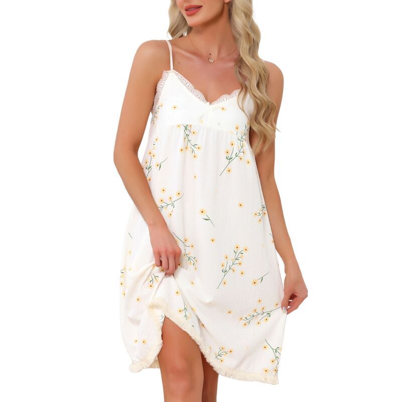 インスパイア シック レディース アンダーウェア ナイトウェア ノースリーブ レース INSPIRE CHIC Womens Lace Nightgown Spaghetti Strap Cami S