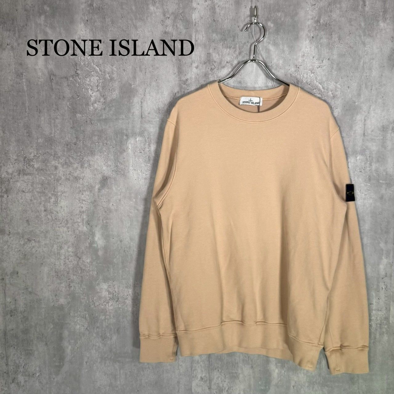 『STONE ISLAND』ストーンアイランド(XL)クルーネック コットン スウェットシャツ