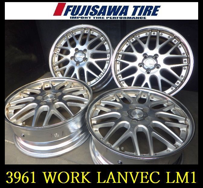 【3961】A送料無料▲WORK LANVEC LM1▲18x7.5J 5穴 114.3 +52▲4本 26103617