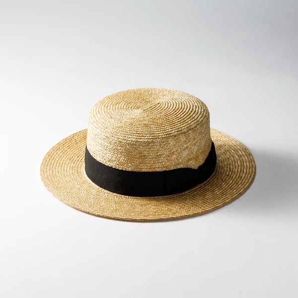 STRAW BOATER HAT　ストローボーターハット(カンカン帽)