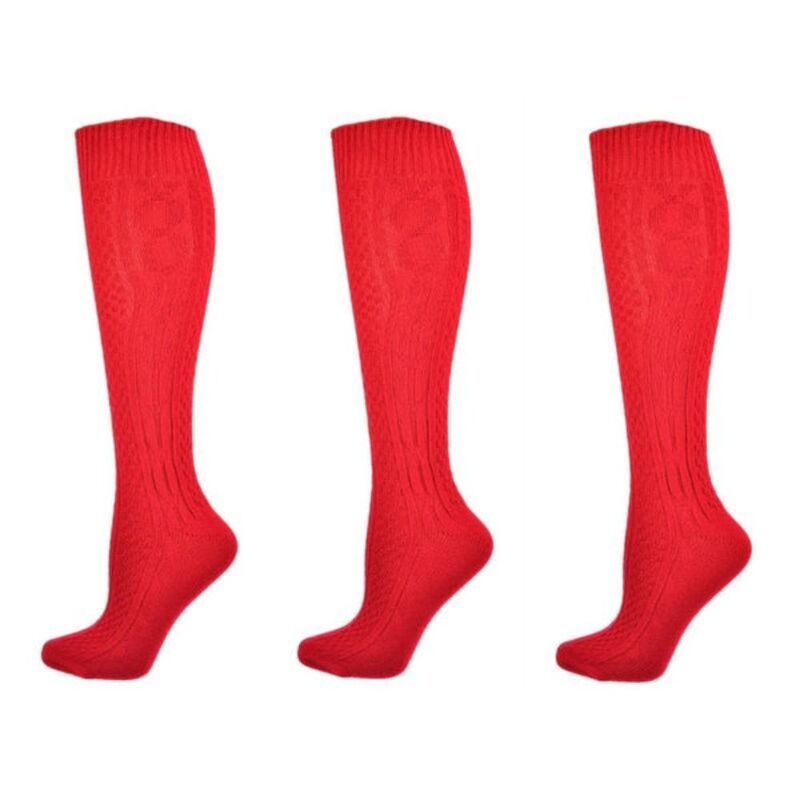 ウェアシエラ レディース アンダーウェア 靴下 アクリル ニット WEAR SIERRA Classicable Knit Acrylic Knee High Socks 3 Pair Pack Li
