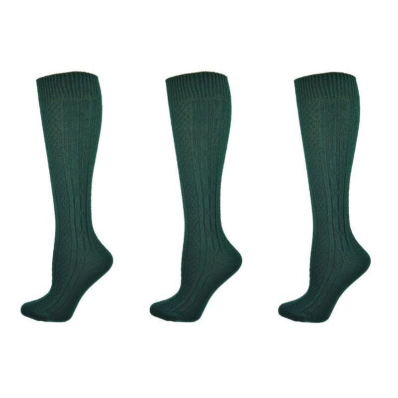 ウェアシエラ レディース アンダーウェア 靴下 アクリル ニット WEAR SIERRA Classicable Knit Acrylic Knee High Socks 3 Pair Pack Hu