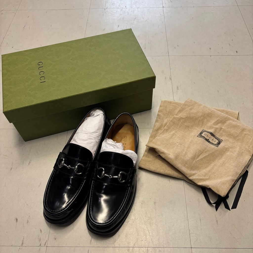 GUCCI グッチ ホースビットローファー 776660 ブラック size:8 1/2