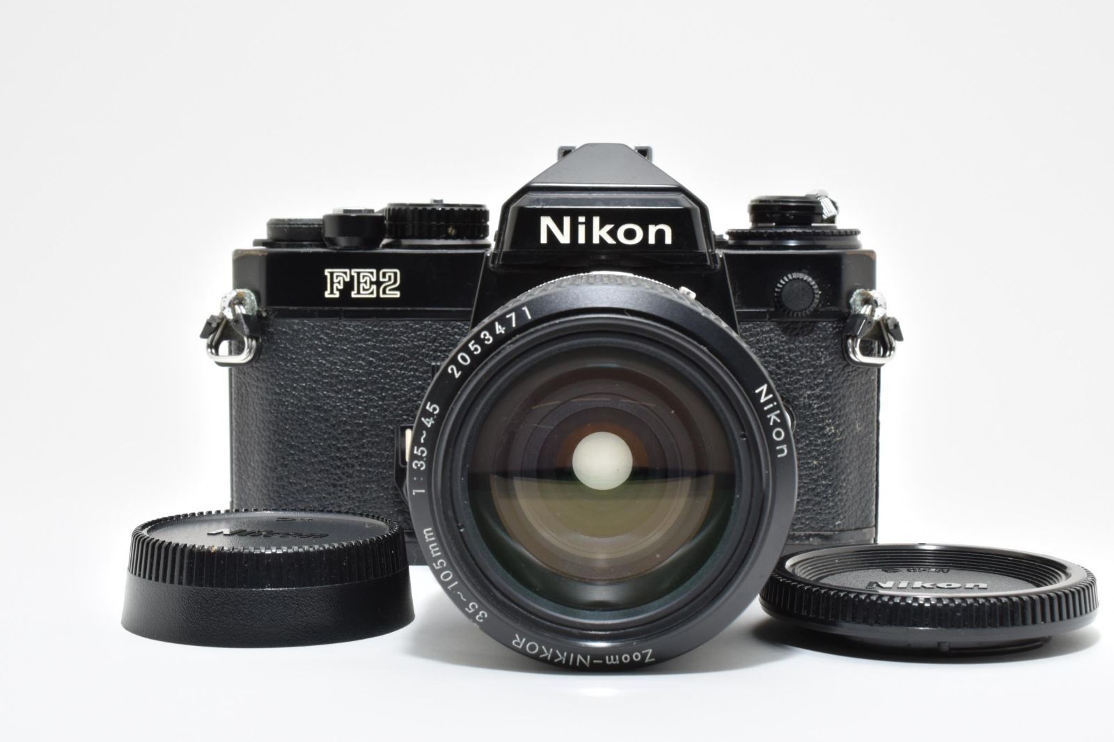【良品】(ニコン) Nikon FE2 ブラック＋Nikkor 35-105mm/f3.5-4.5 Ais