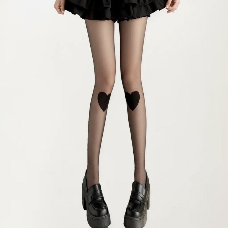 アンナカシ レディース アンダーウェア 靴下 シアー AnnaKaci Womensheer Heart Knee Patch Tights with Stretch Fit Lightweight
