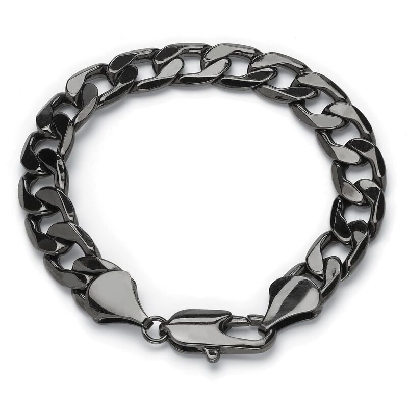 パームビーチジュエリー レディース アクセサリー ブレスレット・バングル・アンクレット PalmBeach Jewelry Mens CurbLink Chain Bracelet Ruthenium