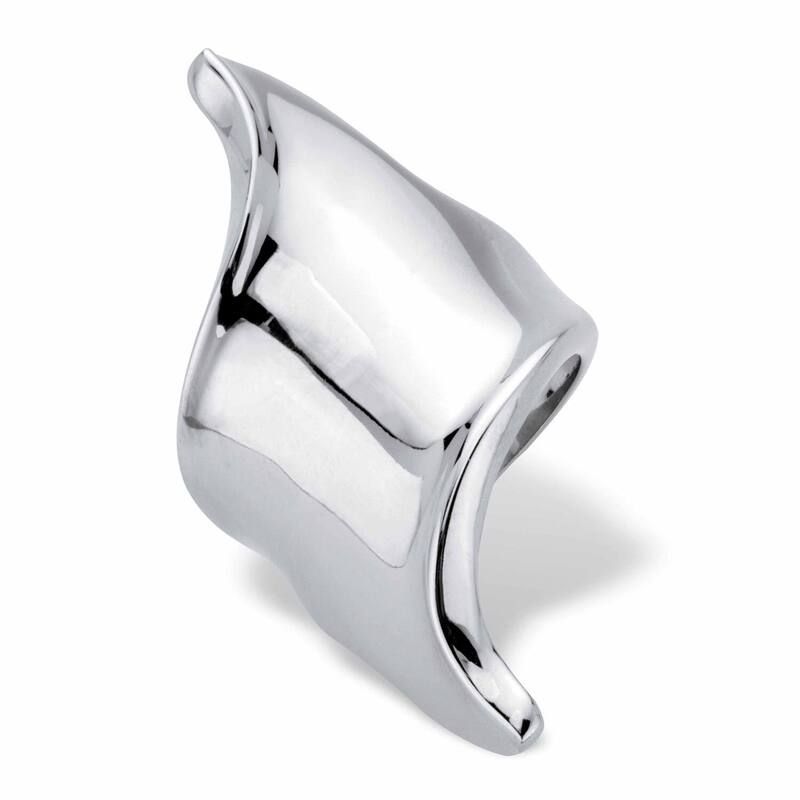 パームビーチジュエリー レディース アクセサリー リング PalmBeach Jewelry FreeForm PlatinumPlated Ring White ホワイト