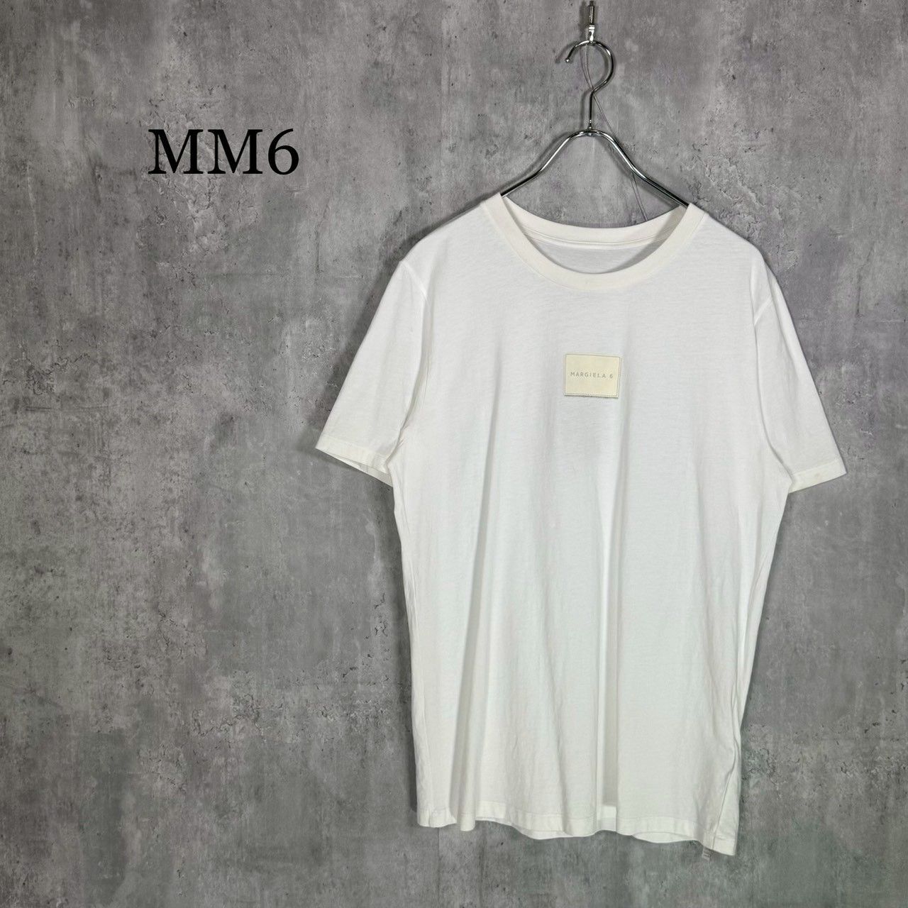 『MM6』エムエムシックス（S）コットン ロゴTシャツ クルーネック