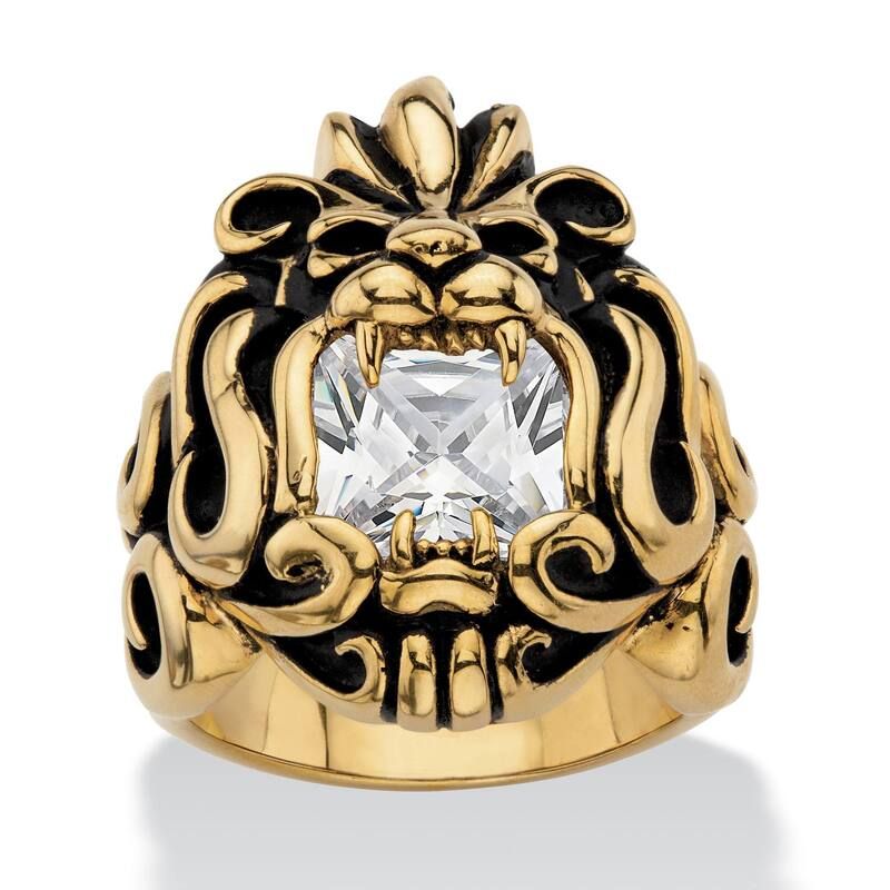 パームビーチジュエリー レディース アクセサリー リング Tシャツ PalmBeach Jewelry Mens 265 Cttw Antiqued Gold IonPlated Stainlesst