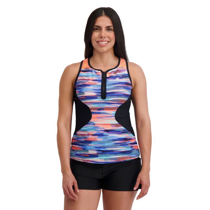 ゼロエクスポージャー レディース 水着 トップのみ スキューバ Womens ZeroXposur Beam Scuba Tankini Swim Top Reef Beam
