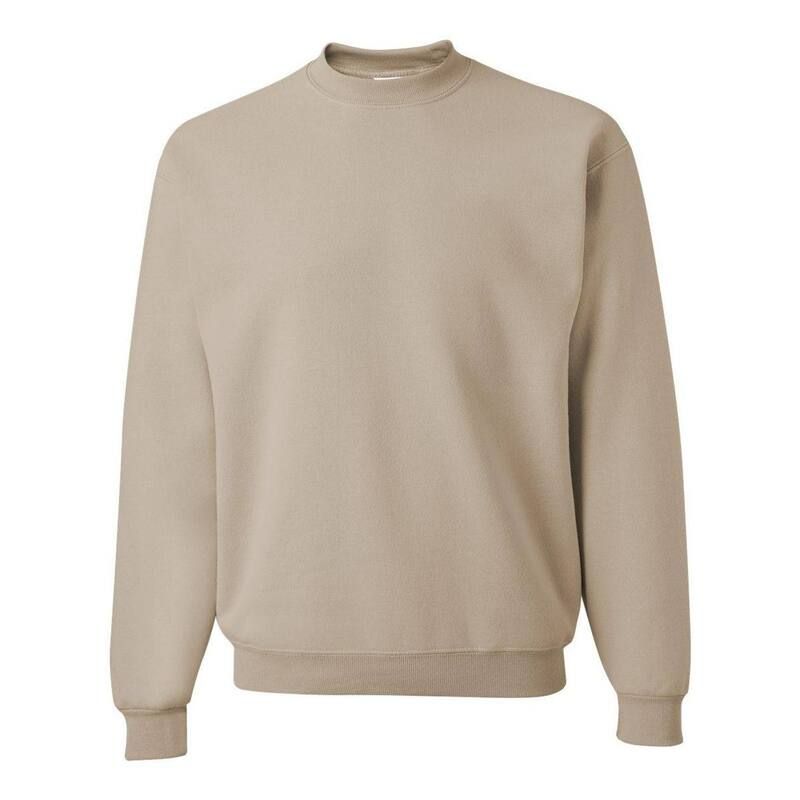 ジャージーズ レディース アウター ニット・セーター クルーネック スウェット シャツ JERZEES Plainublend Crewneck Sweatshirt Sandstone