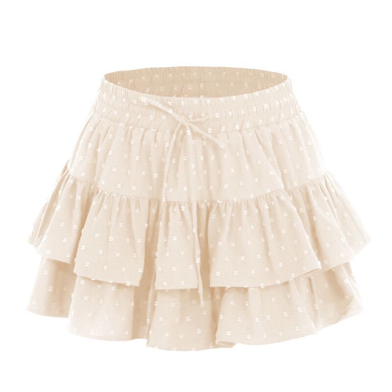 セオリア レディース ボトムスカート プリーツ ミニ ショートパンツ Seoria Womensummer Workout Pleated Layeredrawstring Skirt Builtin