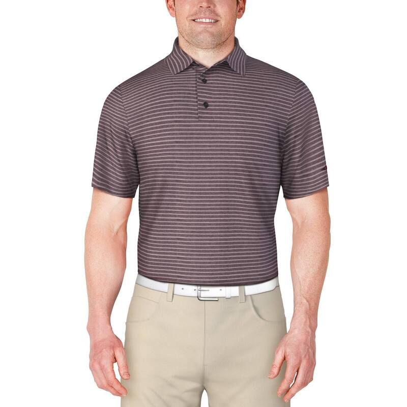 グランドスラム レディース トップス Tシャツ ポロシャツ Mens Grand Slam UPF 30 Heather Feeder Stripe Golf Polo Fig Heather ヘザー