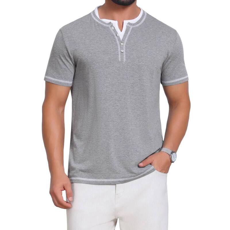 インスパイア シック レディース トップス Tシャツ Vネック ボタンダウン カラーブロック ダウン INSPIRE CHIC Mens Henley Shirt VNeck Colorblock B 6,920円