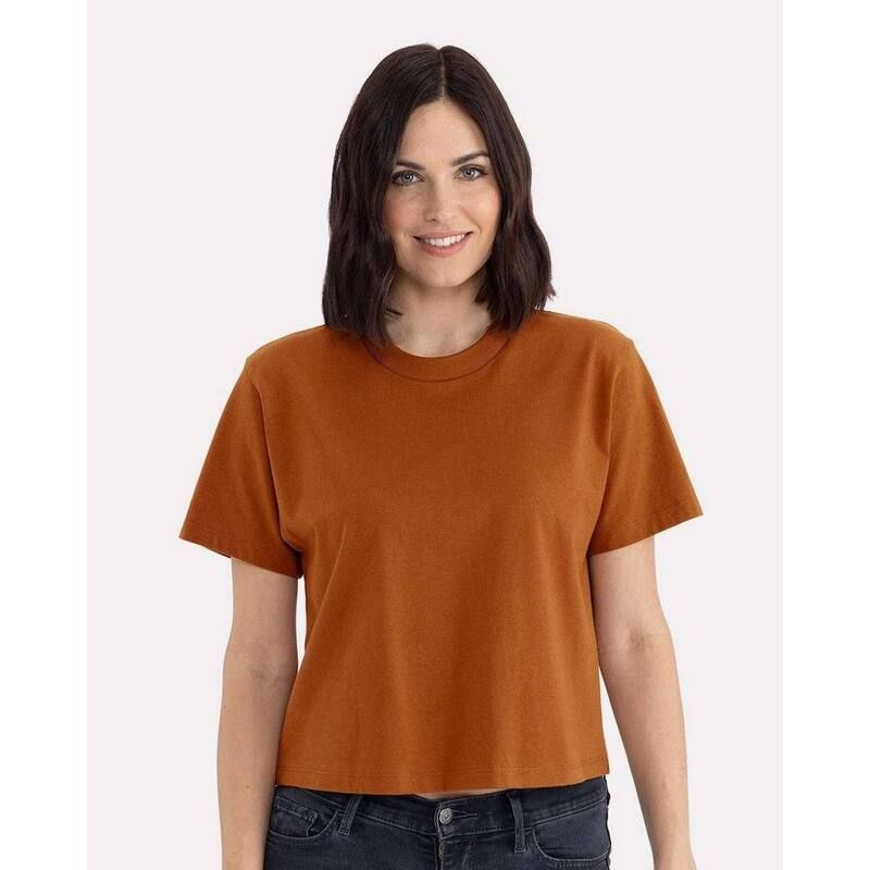 ネクストレベル レディース トップス Tシャツ Next Level Womens Heavyweight Boxy TShirt Clay