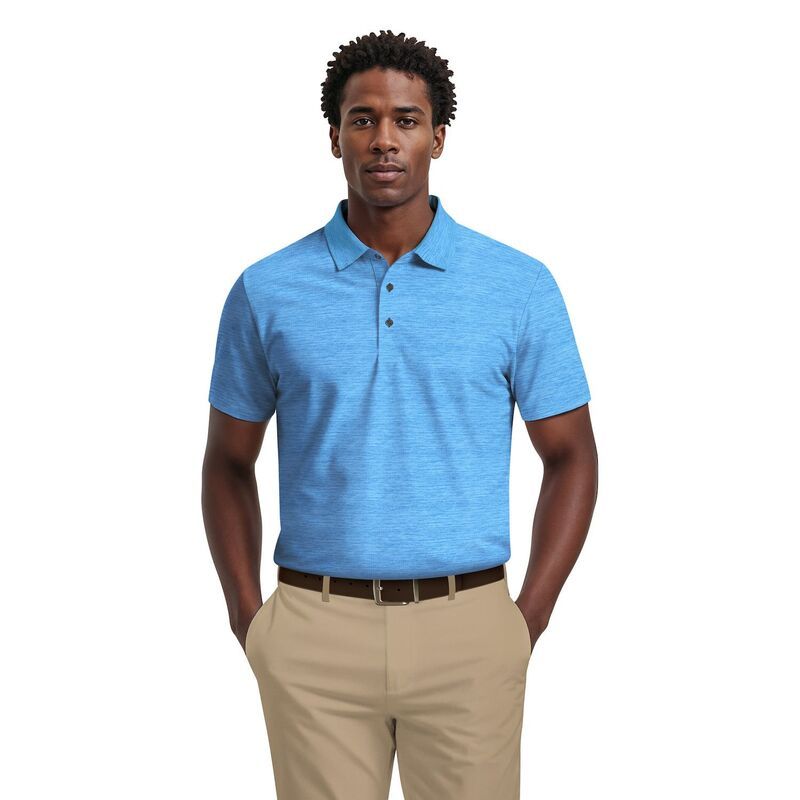 グランドスラム レディース トップス Tシャツ ポロシャツ Mens Grand Slam Jaspe Airflow Short Sleeve Golf Polo Shirt Malibu Blue