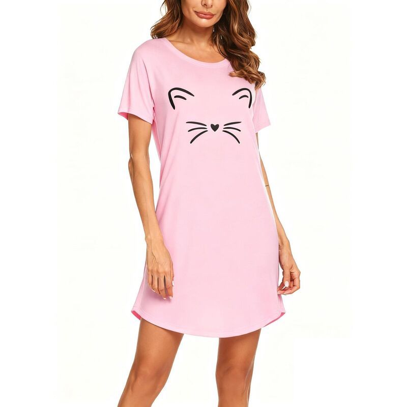 エコアー レディース アンダーウェア ナイトウェア シャツ Ekouaer Sleep Shirts for Women Short Sleeves Night Shirts for Sleeping