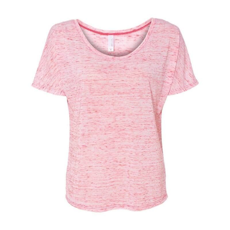 ベラキャンバス レディース トップス Tシャツ BellaCanvas BELLA CANVAS Womenslouchy Tee Red Marble レッド