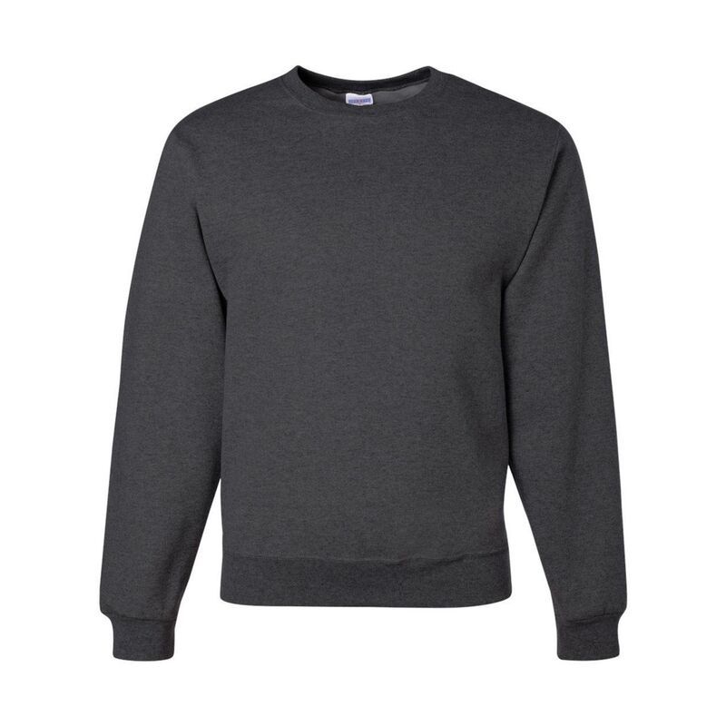 ジャージーズ レディース アウター ニット・セーター クルーネック スウェット シャツ JERZEES Plainublend Crewneck Sweatshirt Black Heather ブラ