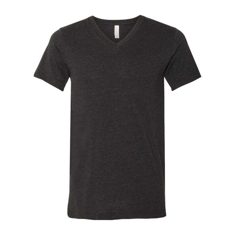 ベラキャンバス レディース トップス Tシャツ Vネック BellaCanvas BELLA CANVAS Heather CVC VNeck Tee Black Heather ブラック