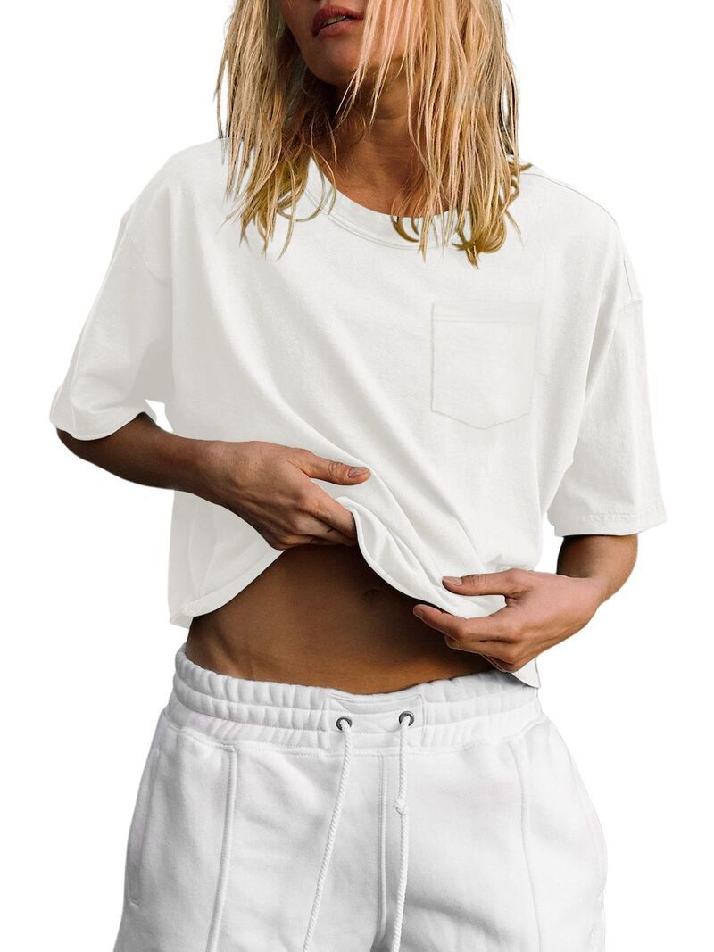 マキシスマーチ レディース トップス Tシャツ クルーネック ドロップショルダー Maxxis Merch Womenshort Sleeve Crop Tops Crew Neck T Shirts