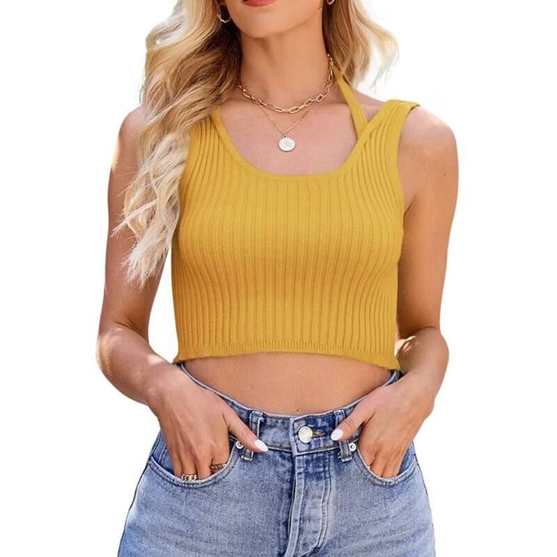 セオリア レディース トップス Tシャツ Vネック リブ ノースリーブ ニット Seoria Womens Collared V Neck Sleeveless Ribbed Knit Button