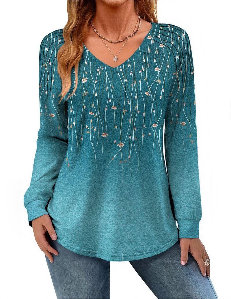 ジーグー レディース トップス Tシャツ Vネック プリーツ Zeagoo Womens Long Sleeve V Neck Pleated Tops Loose Tunic Shirts Tren