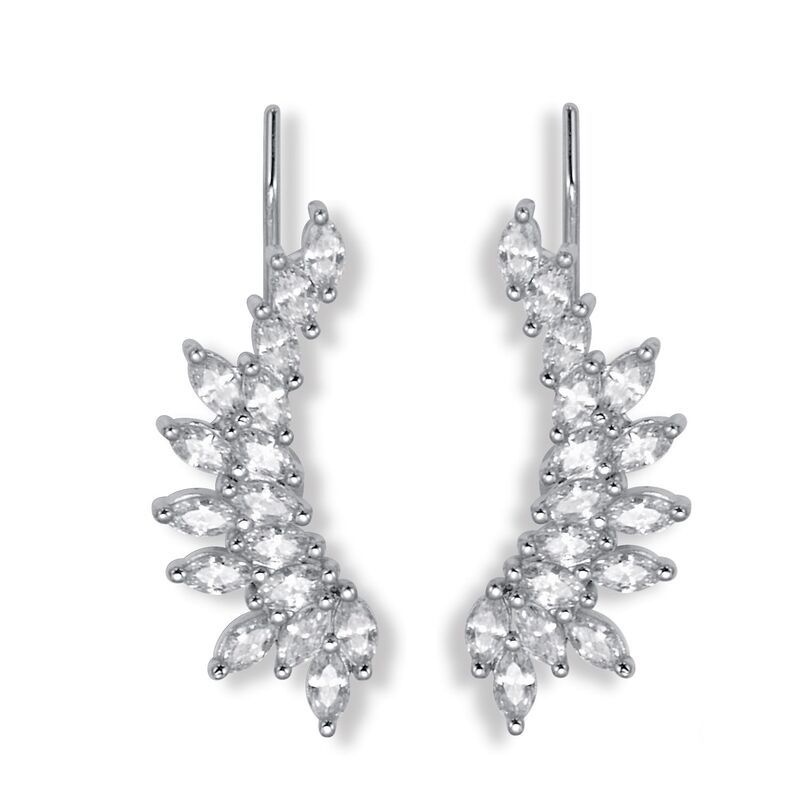 パームビーチジュエリー レディース アクセサリー ピアス・イヤリング PalmBeach Jewelry 320 TCW Marquise Cut Cubic Zirconia Silvertonea
