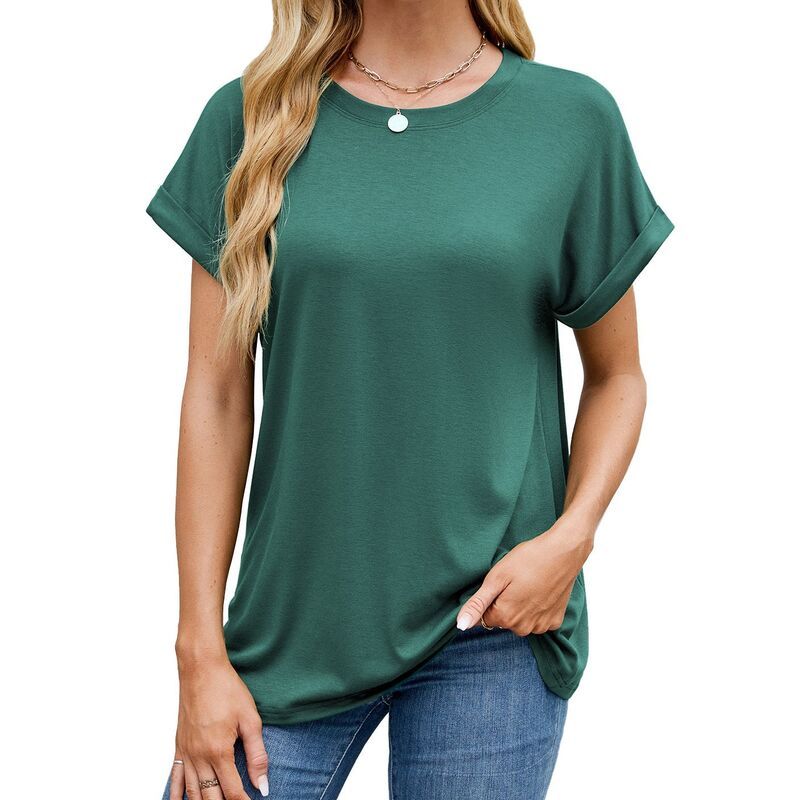 エリートチョイス レディース トップス Tシャツ クルーネック キャップ Elitechoice Womens Tshirt Cap Sleeve Crewneck Tee Summer Casual